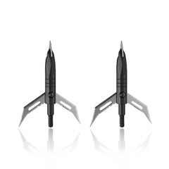 12Pcs 2 Blade Expandable Arrows Broadheads Arrowheads 100 Grain Hunting w/ Box