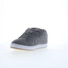 DC Net SE DC03260025-GRYBLK Mens Gray Suede Skate Inspired Sneakers Shoes