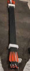 12Pc Archery 30″ Fiberglass Arrows Spine 500 OD 8mm 4 Compound Rec Now Red/White
