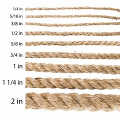 Golberg 3 Strand Natural Fiber Tan Manila Rope Available in Many Sizes & Lengths