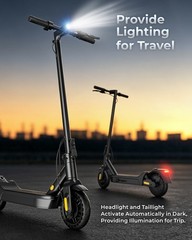 Adults Electric Scooter 19 Miles 20 MPH 8.5″ Tires Dual Suspension for Commuting
