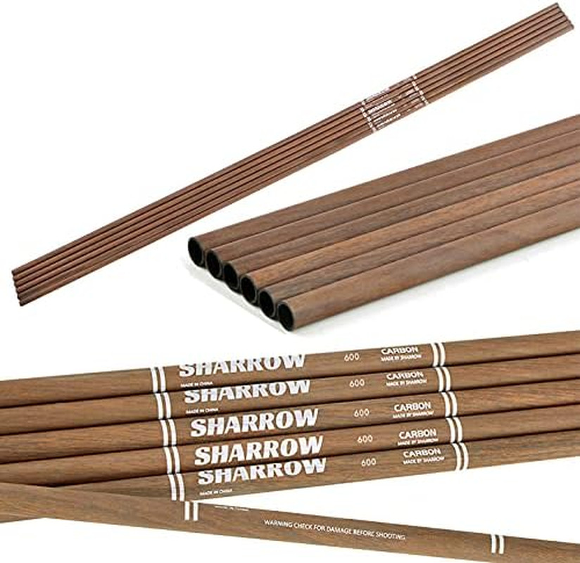 31 Inch 6.2Mm Archery Pure Carbon Hunting Arrow Shaft Tubes Spine 340 400 500 60