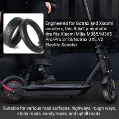 8.5″ Tire & Tube, 50/75-6.1 Scooter Replacement Tire for Gotrax Gxl V2/ Xiaomi M