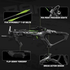 Demun Tri Strike Compact Crossbow 175 FPS Package Black Camo