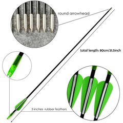 31 Inch Target 24/36/72PACK Practice Arrows Archery Recurve Bow Fiberglass Arrow