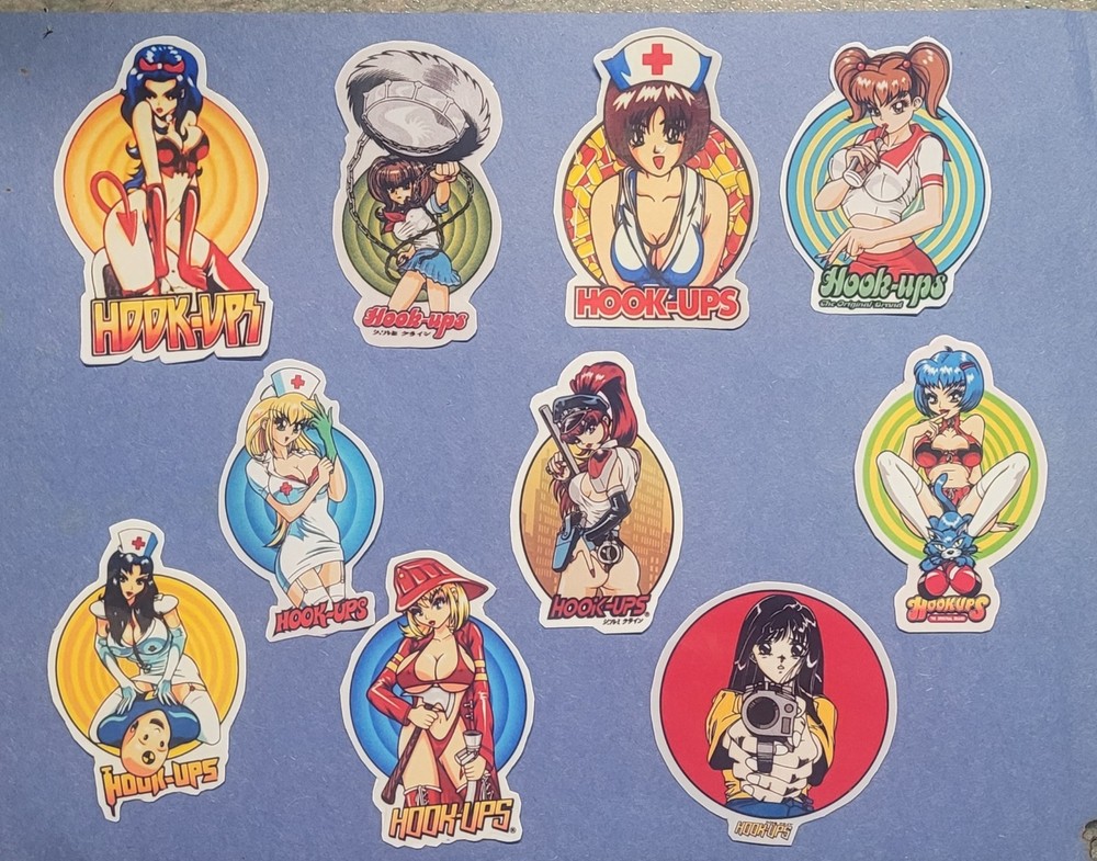 Set#5 Hookups Inspired Remastered Girls. Pack Of 10 Diff Stickers Plus Suprise!