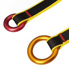 SOB Aluminum Alloy Rappel Ring Equipment Climbing SOB-RR-5.1-7.5, Gold + Red