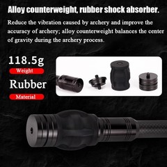 3K Carbon Fiber Balance Bar Rod 6″ 8″ 10″ 12 Stabilizer Archery CompoundBow Hunt