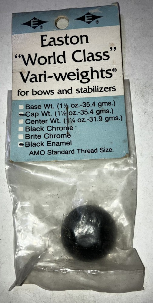VINTAGE Easton World Class Stabilizer Vari-Weight Black Enamel CAP Weight 1.5oz
