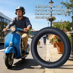 2-Pack 3.00-14 Motorcycle Inner Tube with Straight Valve – Also Fits 90/100