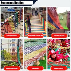 Multicolor Safety Rope Net for , Climbing Net for Outdoor, Balcony & Playgrou…