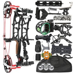 Archery Compound Bow Kit Hunting Bowfishing Target Practice 30-75lbs Adjustable