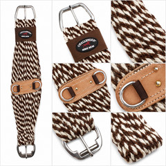 Horse Western 27 Strand Double Weave Two-Tone Mohair Blend Roper Cinch 97RT05