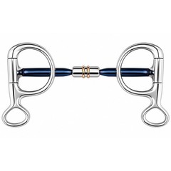 Blue Sweet Iron Copper Roller Baucher Bit Hanging Cheek Equestrian Horse Bit