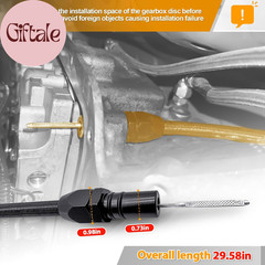 700R4 4L60E 4L80E Trans Flexable Stainless Braided Hose Dipstick Compatible with