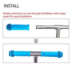 Gladeer Kids Scooter Handle Grips Replacement Handlebars for Small, Blue
