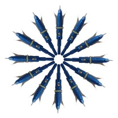 12pcs Hunting Broadheads 100 Grain Archery 2.3″ Cut Crossbow Arrowheads Blue USA