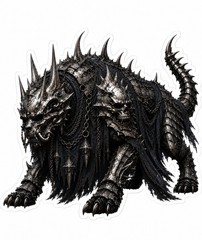 4.5” Dark Fantasy Knight 2 Sticker Pack Gothic Armor Warrior & Hell Beast