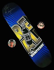 RARE SIGNED Nick Dompierre Nitrous Oxide NOS Real Skateboard Deck Vintage NEW