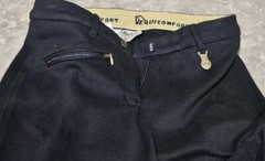 VEQUI COMFORT-Black Cttn/Spdx, Womens Flt.Fnt, Equestrian Riding Breeches-(28)