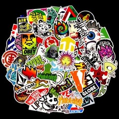100 Skateboard Stickers Pack Lot Bomb Luggage Laptop Graffiti Tide Brand Decals