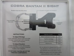Cobra Archery Bantam 2 3-Pin Sight right or left hand .039″ Black C-617BLK
