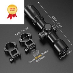 CVLIFE 1.5-5×32 Crossbow Scope, 20-100 Yards Etched Glass Ballistic Black