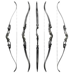 62″ Takedown RecurveBow ILF 19″ Riser 210FPS 30-60lb Limb Archery Hunting Target