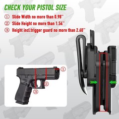 Adjustable Holster for Hellcat Pro/Glock 17 19 19X 43 44 45 48 / Ruger 57 / S…