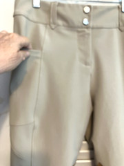 28) FR FREE RIDE RIDING Equestrian Breeches Beige Khaki EXC! Pants