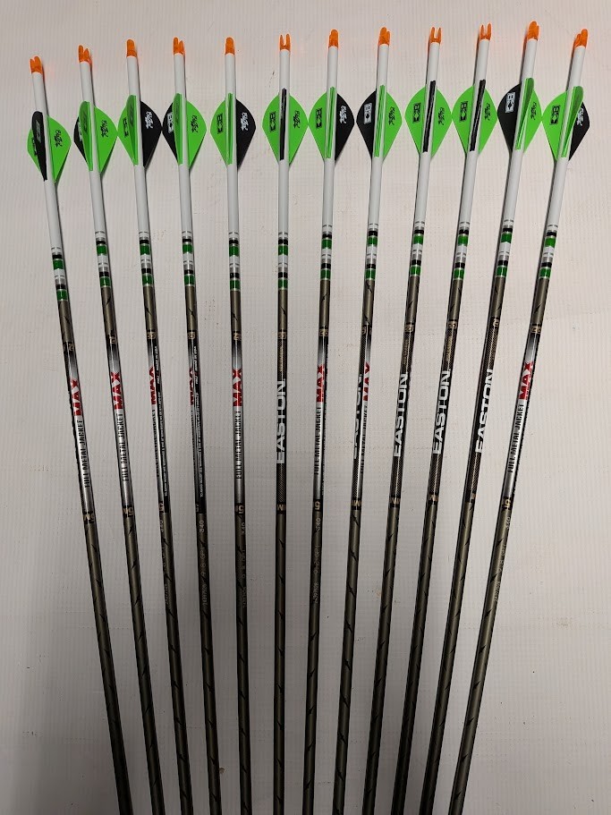 12 Easton Full Metal Jacket FMJ MAX 5mm 250 Arrows Custom Dip/Crest/Blazer Vane