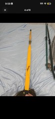 Vintage Golden Bear Traditional Archery Longbow Yellow 60in 30lbs Draw Weight