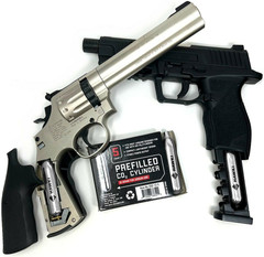 12 Gram CO2 Cartridges for Air Guns, BB Guns, Airsoft Pistols & Paintball Access