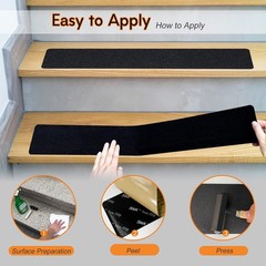 Black Anti-Slip Grip Tape, 12-Pack, 6” x 30” – Protect Surfaces, Enhance Safety