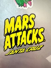 FACTORY SHRINK 2018 Santa Cruz x Mars Attacks BLACKLIGHT Reaper Skateboard Deck!
