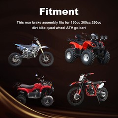 Hydraulic Rear Disc Brake Caliper Disk Rotor Pads for 150 200 250cc Dirt Bike