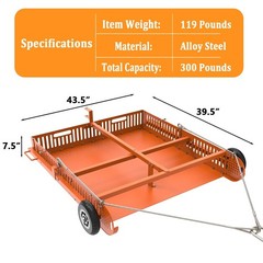2 in 1 Horse Paddock Cleaner & Trailer, Tow-Behind Trailer Horse Manure Scoop…
