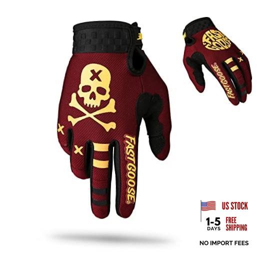 Maroon Motorcycle Gloves – Medium for Motocross & ATV Off-Road – Medium Size