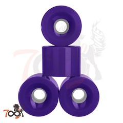 Cal 7 60mm 83A Cruiser Skateboard Purple Wheels (4 Pcs) + ABEC-7 Bearings