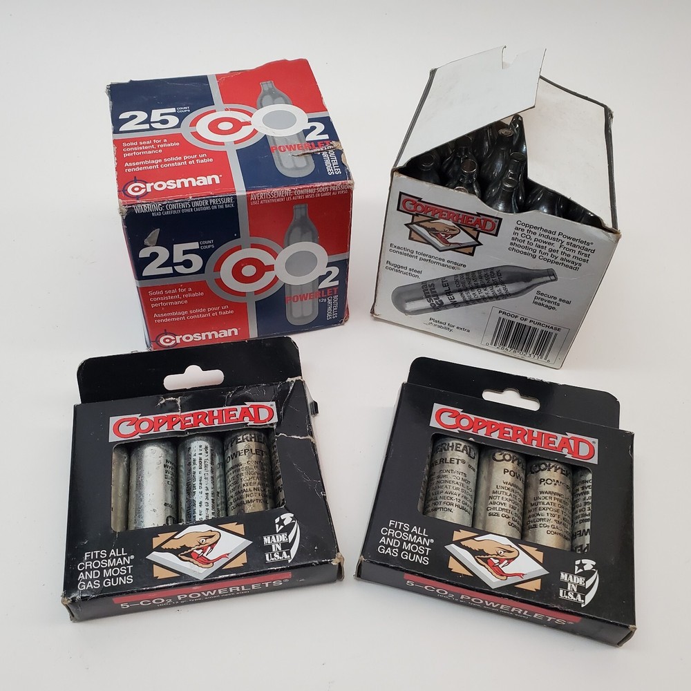 Lot Airgun Paintball CO2 Cylinders 12 Grams 57 Count Crosman Copperhead
