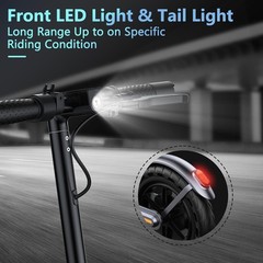 UPDATED ELECTRIC SCOOTER FOLDABLE SCOOTER W/APP &DOUBLE SHOCK ABSORPTION 10.5AH