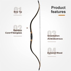 Handmade Archery 52″ Takedown Recurve Bow Traditional Bow Hunting Target 20-50LB