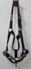 WEAVER BLACK NYLON 1» AVERAGE HORSE ADJUSTABLE 800-1100 LB AZTEC HALTER