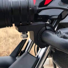 Motorcycle Bull Bar Mounting Bracket 2PCS Horizontal Light 2pcs Mini, Black