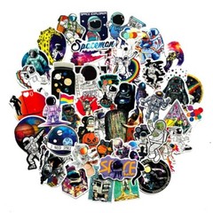 50pc Outer Space Sticker Pack Trippy Stoner 420 Galaxy Art, PVC Vinyl Decal Bomb