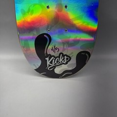 Kickstradomis Drippy Willie Skateboard Deck Holographic Rainbow 4/5 Stay Drippin