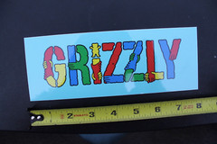 Grizzly Skateboard Grip Tape Rainbow Hands Art Z65C OG Skateboarding STICKER