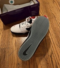 Nike SB Ishod PRM L White/Black/Red Skate Shoes Men’s US 9.5 D DZ5640-100