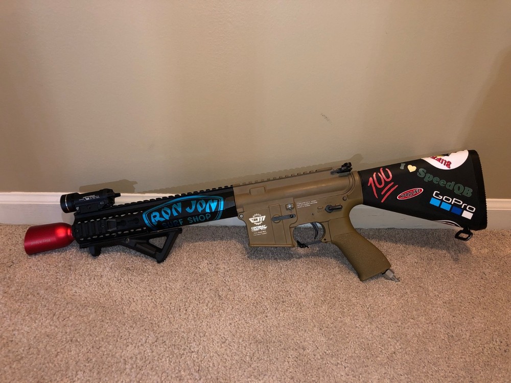 Valken v12 airsoft gun. M4 style. Metal upper and body is polymer.