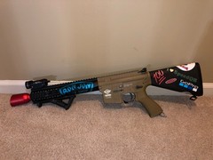Valken v12 airsoft gun. M4 style. Metal upper and body is polymer.